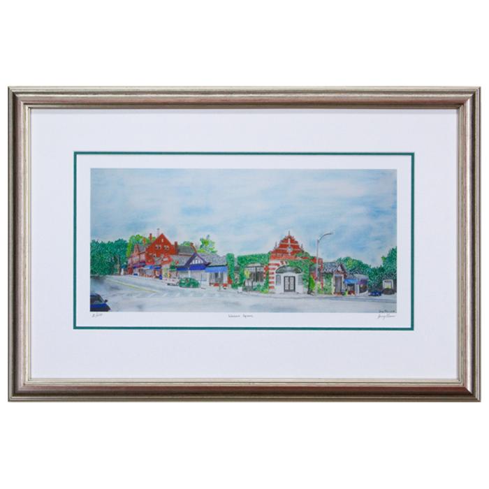 Framed artwork 15 waban square by jerry cohen